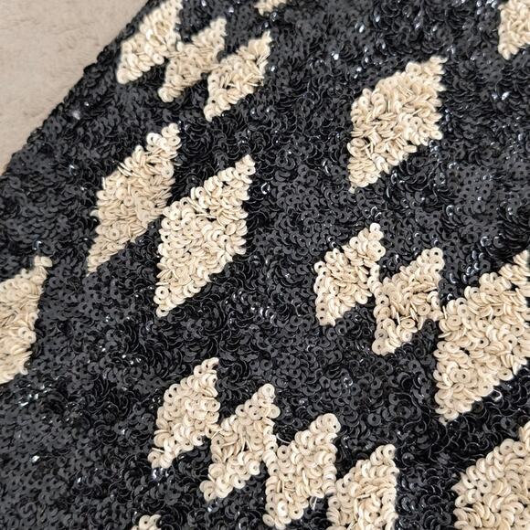 H&M Conscious Collection Limited Short Sequined Black/Harlequin Dress, size 2 - Picture 4 of 9